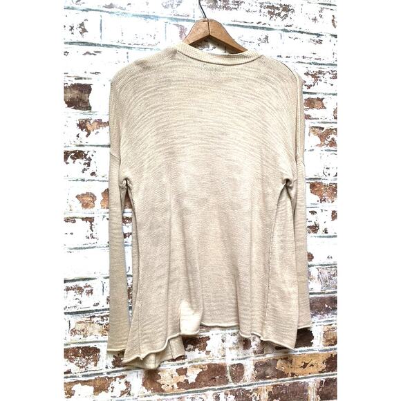 Tommy Hilfiger Beige Long Knit Open Front Pocket Cardigan - Picture 7 of 7